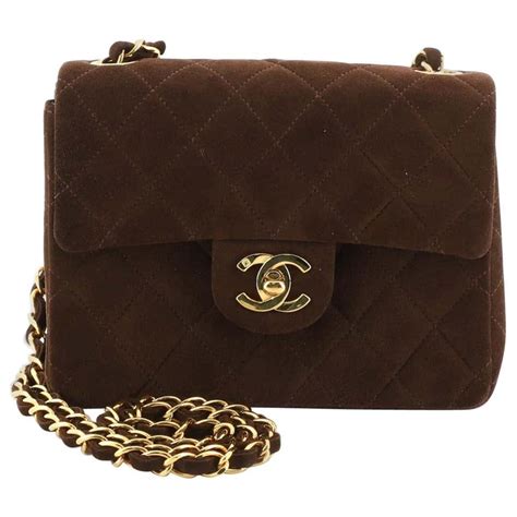 chanel purse brown|vintage brown suede chanel bag.